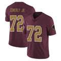 W.Commanders #72 Josh Conerly Jr. Player Burgundy Alternate Vapor Untouchable Home Game BALCE Stitched Jerseys
