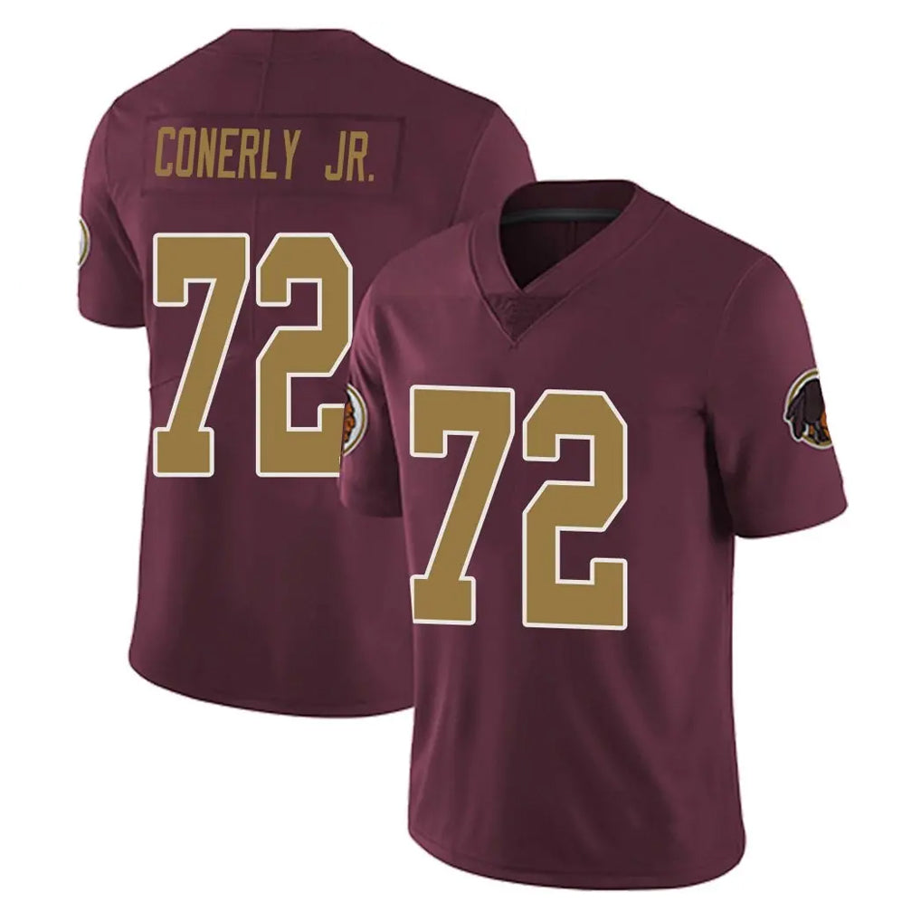 W.Commanders #72 Josh Conerly Jr. Player Burgundy Alternate Vapor Untouchable Home Game BALCE Stitched Jerseys