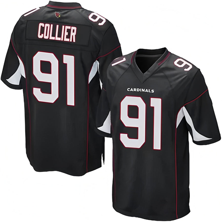 A.Cardinals #91 L.J. Collier Player Black Game BALCE Stitched Jerseys