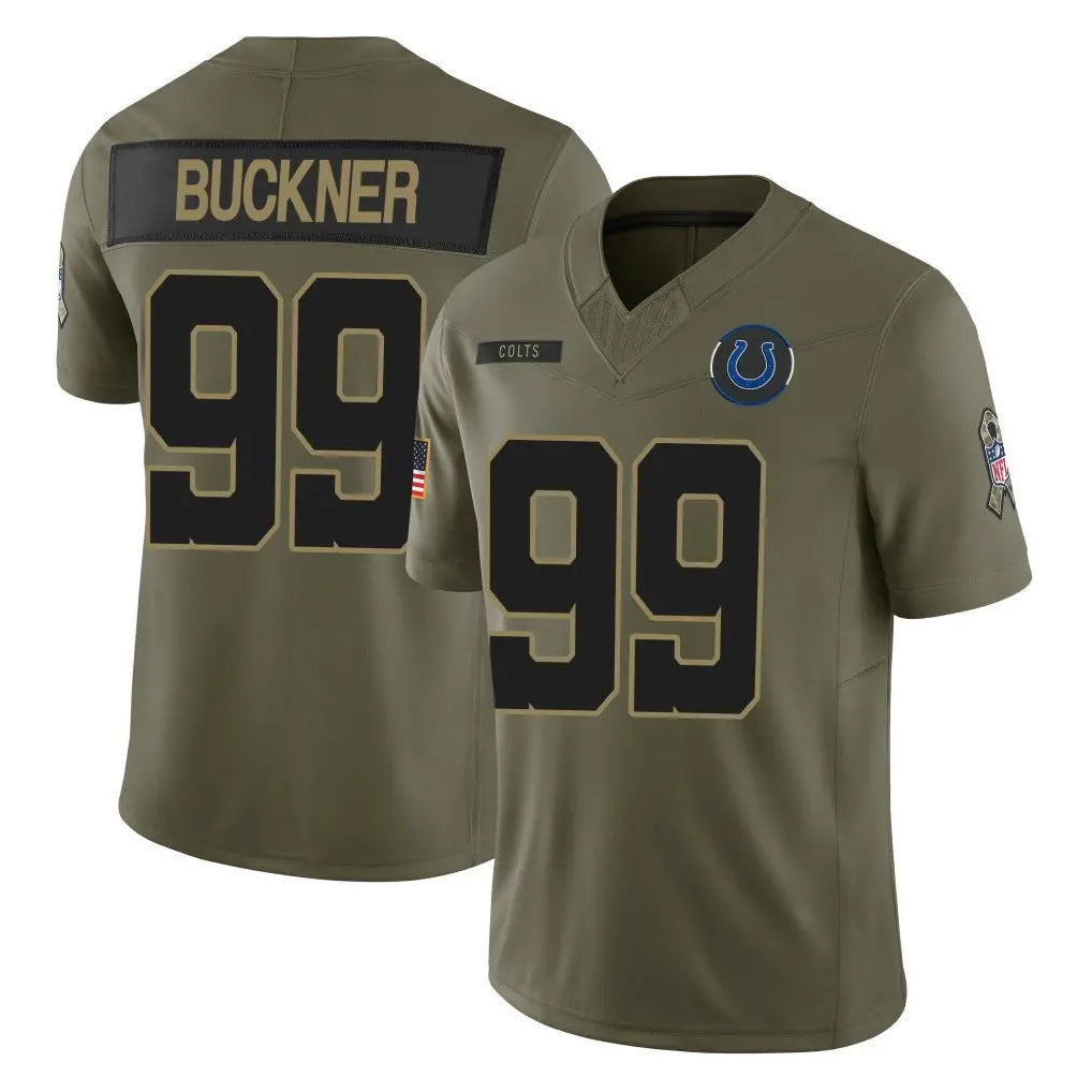 IN.Colts #99 DeForest Buckner Player Olive 2025 Salute To Service Limited Game BALCE Stitched Jerseys