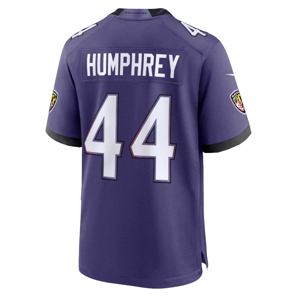 B.Ravens #44 Marlon Humphrey Player Purple Home Game BALCE Stitched Jerseys