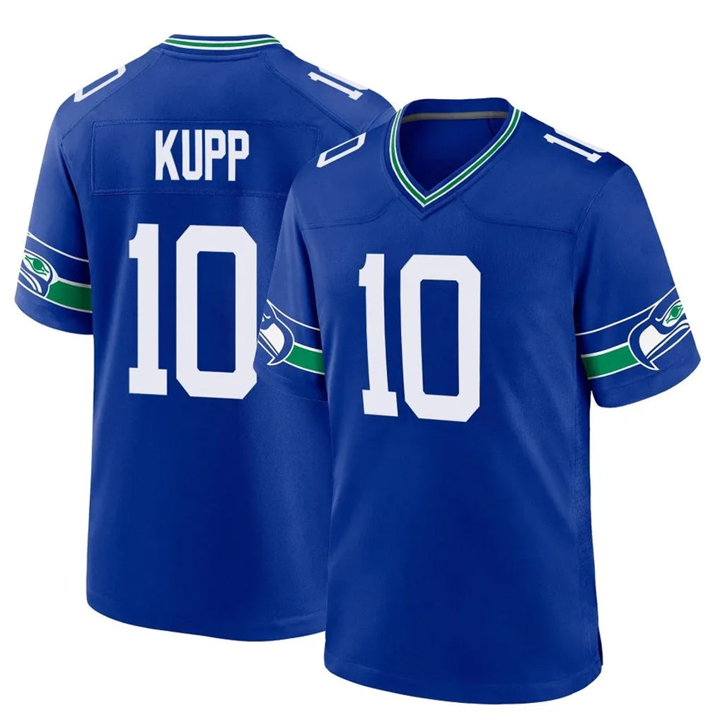 S.Seahawks #10 Cooper Kupp Player Royal Throwback Home Game BALCE Stitched Jerseys