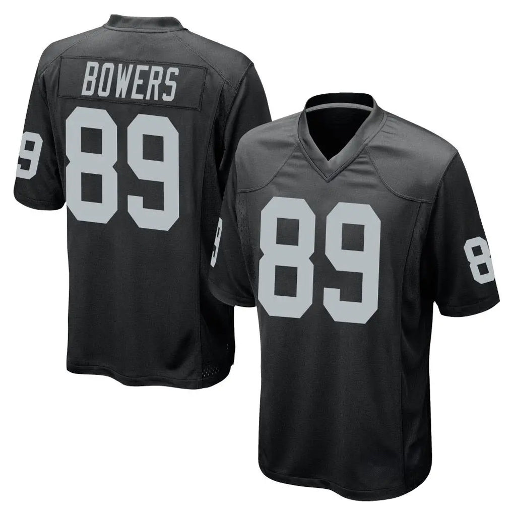 LV.Raiders #89 Brock Bowers Player Black Home Game BALCE Stitched Jerseys