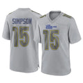 LA.Rams #15 Ty Simpson Player Gray Atmosphere Fashion Home Game BALCE Stitched Jerseys