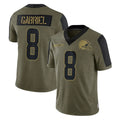 C.Browns #8 Dillon Gabriel Player Olive Salute to Service Limited Home Game BALCE Stitched Jerseys