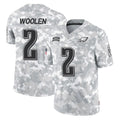 P.Eagles #2 Riq Woolen Player Arctic Camo Salute to Service Limited Game BALCE Stitched Jerseys