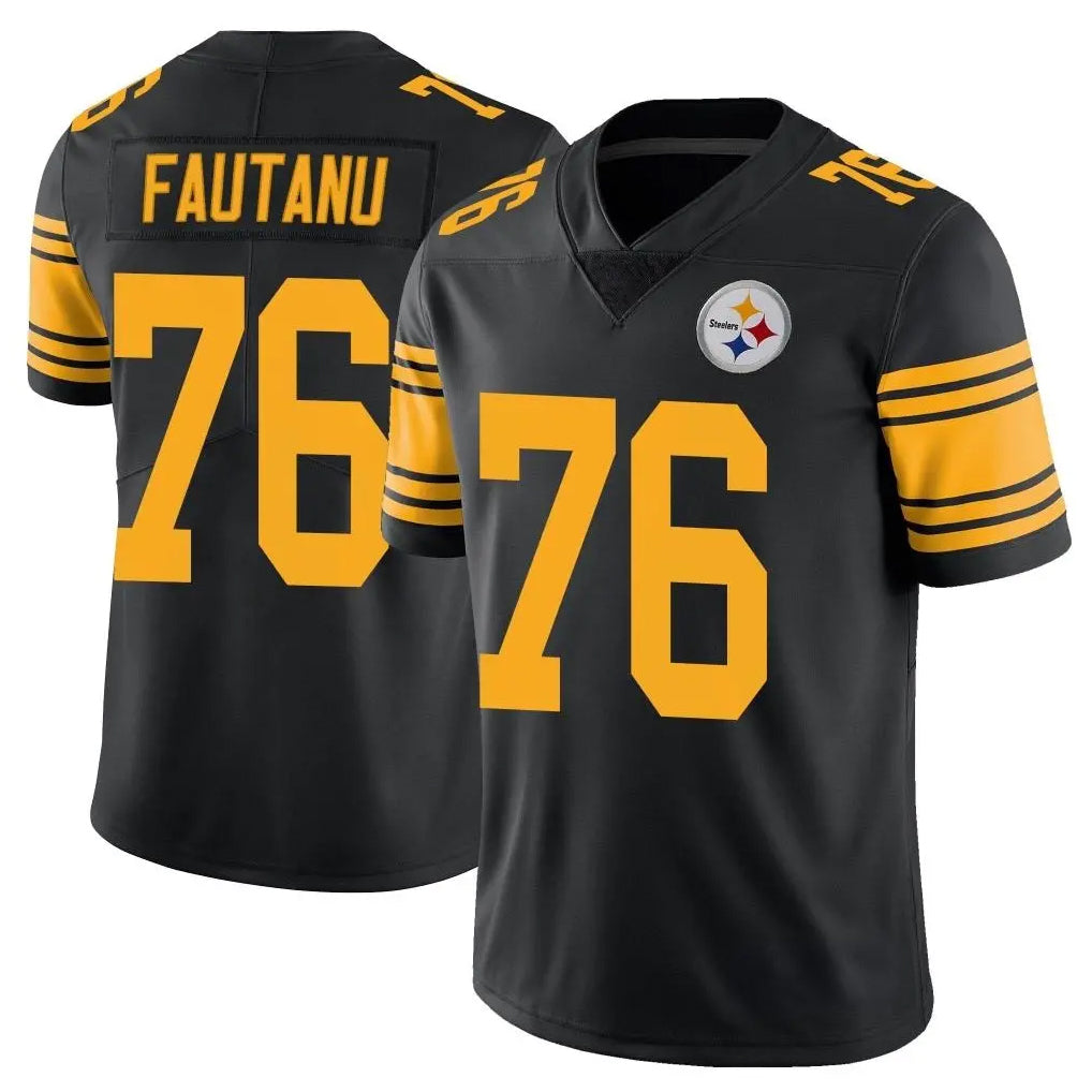 P.Steelers #76 Troy Fautanu Player Black Limited Color Rush Home Game BALCE Stitched Jerseys