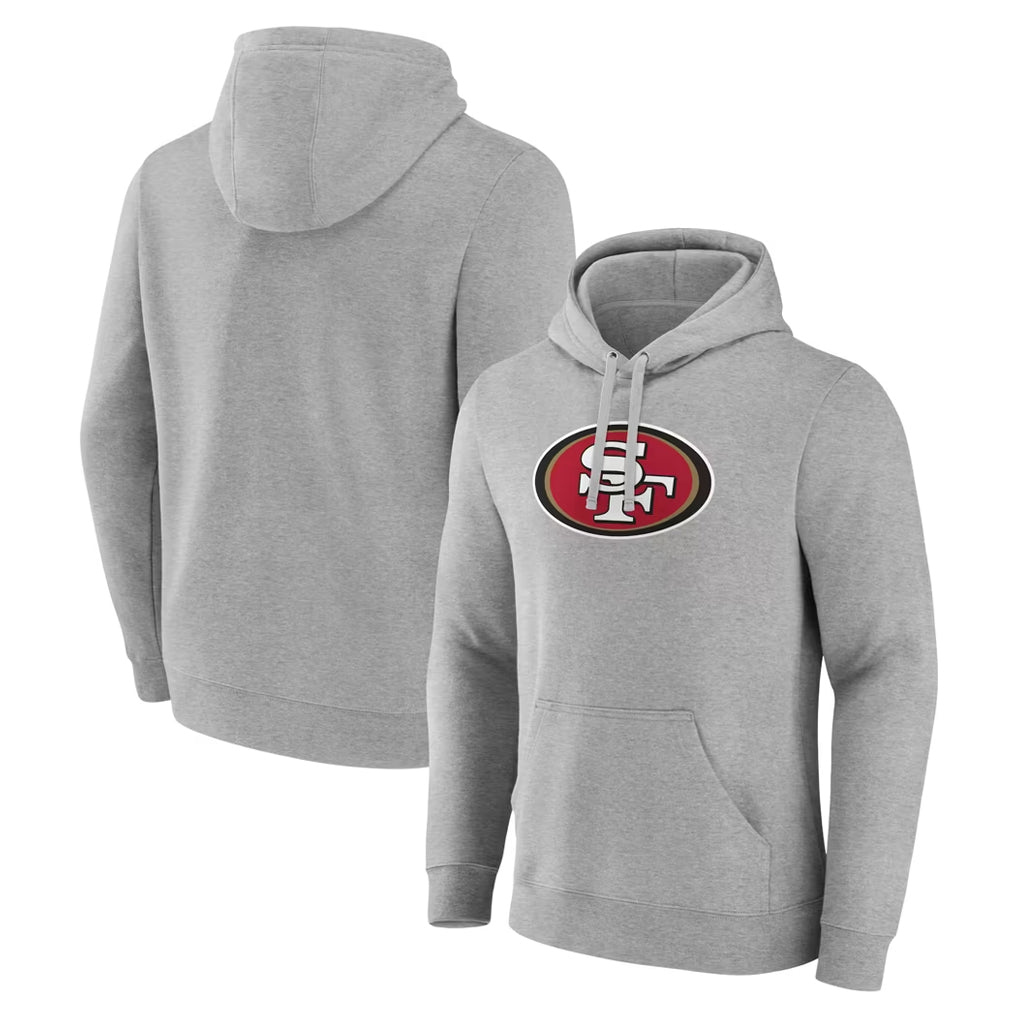 SF.49ers ## 49ers Blank Player Gray LOGO Pullover Hoodies Home Game BALCE Stitched Jerseys