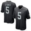 LV.Raiders #5 Eric Stokes Player Black Home Game BALCE Stitched Jerseys