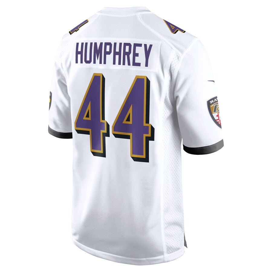B.Ravens #44 Marlon Humphrey Player White Alternate Home Game BALCE Stitched Jerseys