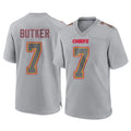 KC.Chiefs #7 Harrison Butker Player Gray Atmosphere Fashion Game BALCE Stitched Jerseys