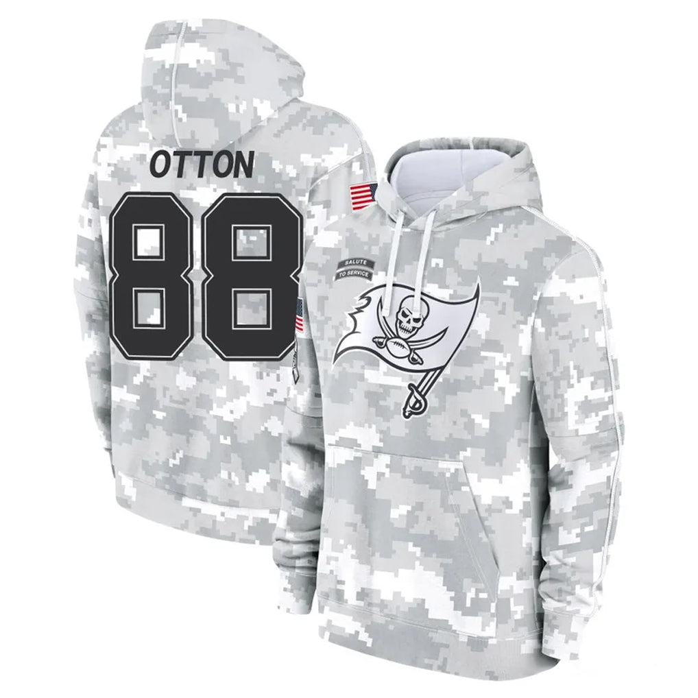 TB.Buccaneers #88 Cade Otton Player Arctic Camo Limited Salute to Service Pullover Hoodies Game BALCE Stitched Jerseys