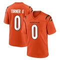 C.Bengals #0 DJ Turner II Player Orange Home Game BALCE Stitched Jerseys