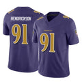 B.Ravens #91 Trey Hendrickson Player Purple Vapor F.U.S.E. Limited Game BALCE Stitched Jerseys