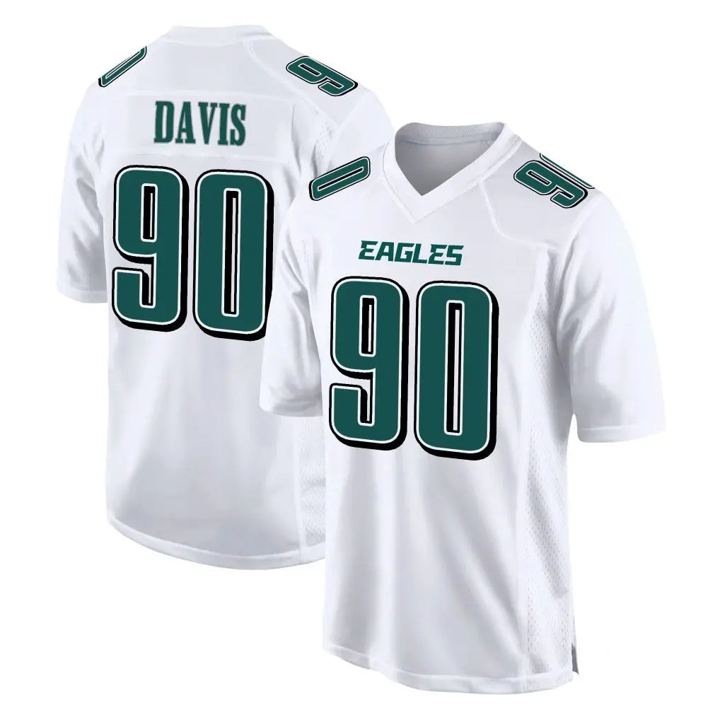 P.Eagles #90 Jordan Davis Player White Tundra Fashion Home Game BALCE Stitched Jerseys