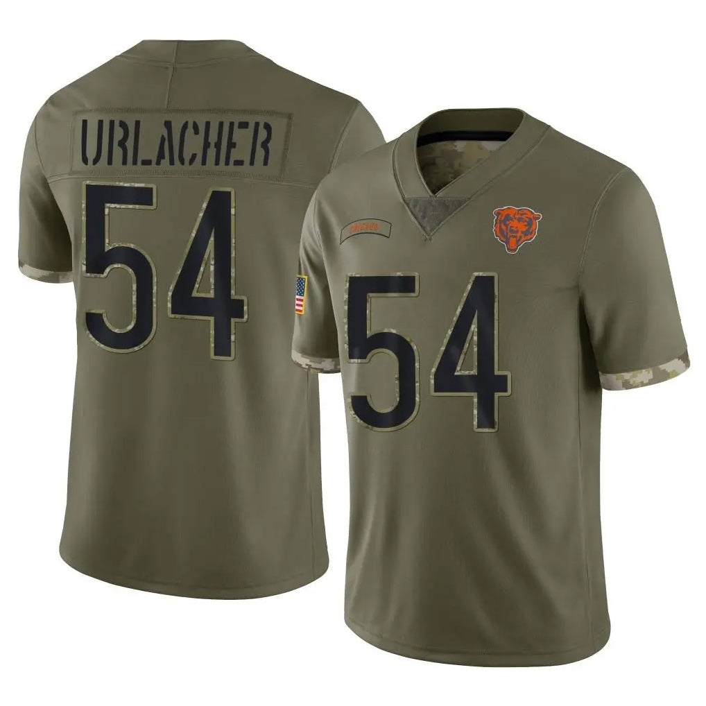 C.Bears #54 Brian Urlacher Player Olive Salute to Service Limited Game BALCE Stitched Jerseys