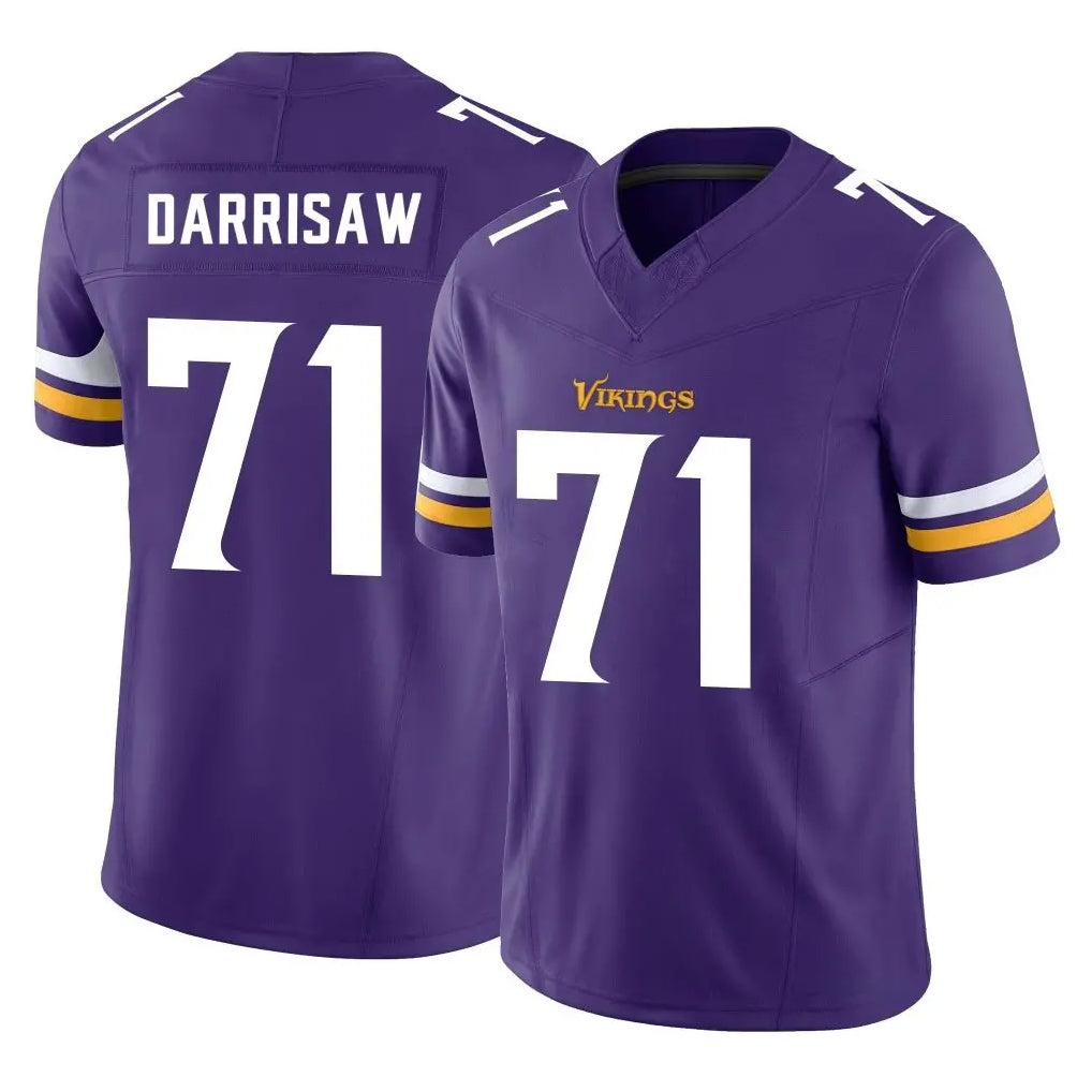 M.Vikings #71 Christian Darrisaw Player Purple Limited Vapor F.U.S.E. Home Game BALCE Stitched Jerseys