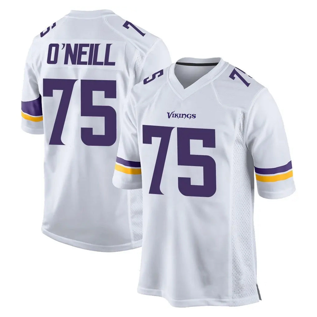 M.Vikings #75 Brian O'Neill Player White Home Game BALCE Stitched Jerseys