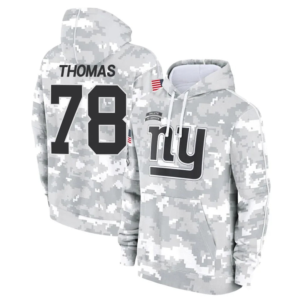 NY.Giants #78 Andrew Thomas Player Arctic Camo Salute to Service Pullover Hoodies Limited Game BALCE Stitched Jerseys