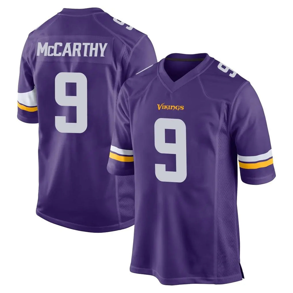 M.Vikings #9 J.J. McCarthy Player Purple Home Game BALCE Stitched Jerseys