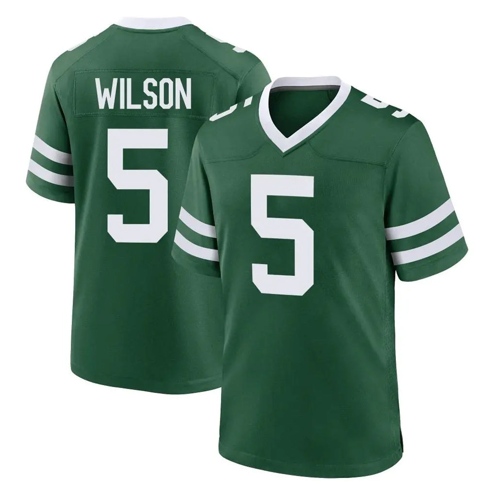 NY.Jets #5 Garrett Wilson Player Green Legacy Home Game BALCE Stitched Jerseys