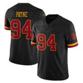 W.Commanders #94 Daron Payne Player Black Limited Vapor Home Game BALCE Stitched Jerseys
