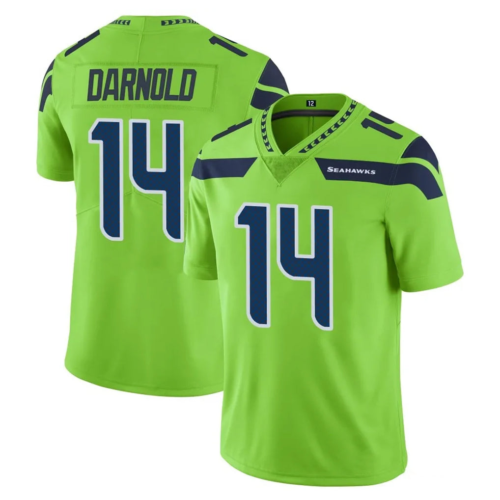 S.Seahawks #14 Sam Darnold Player Green Limited Color Rush Home Game BALCE Stitched Jerseys