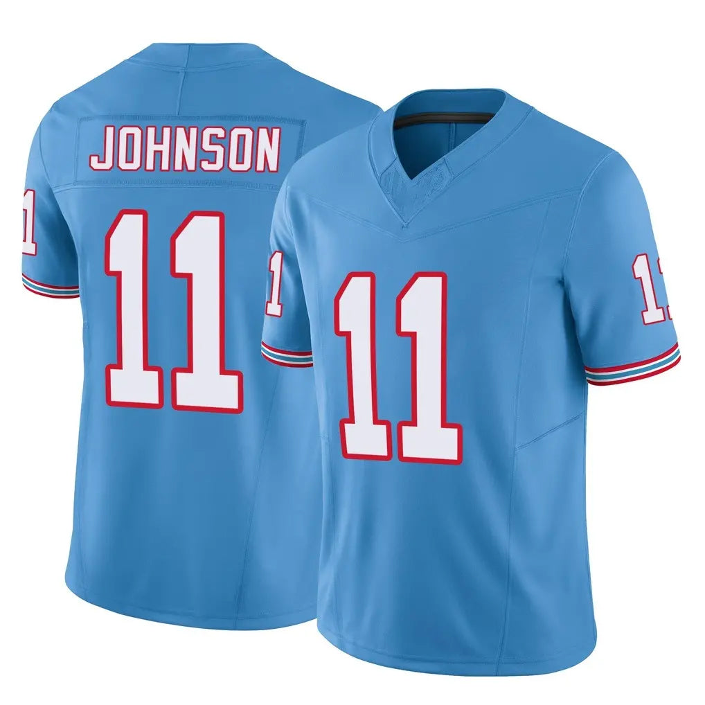 T.Titans #11 Jermaine Johnson II Player Light Blue Limited Vapor F.U.S.E. Home Game BALCE Stitched Jerseys