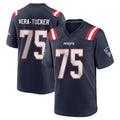 NE.Patriots #75 Alijah Vera-Tucker Player Navy Home Game BALCE Stitched Jerseys