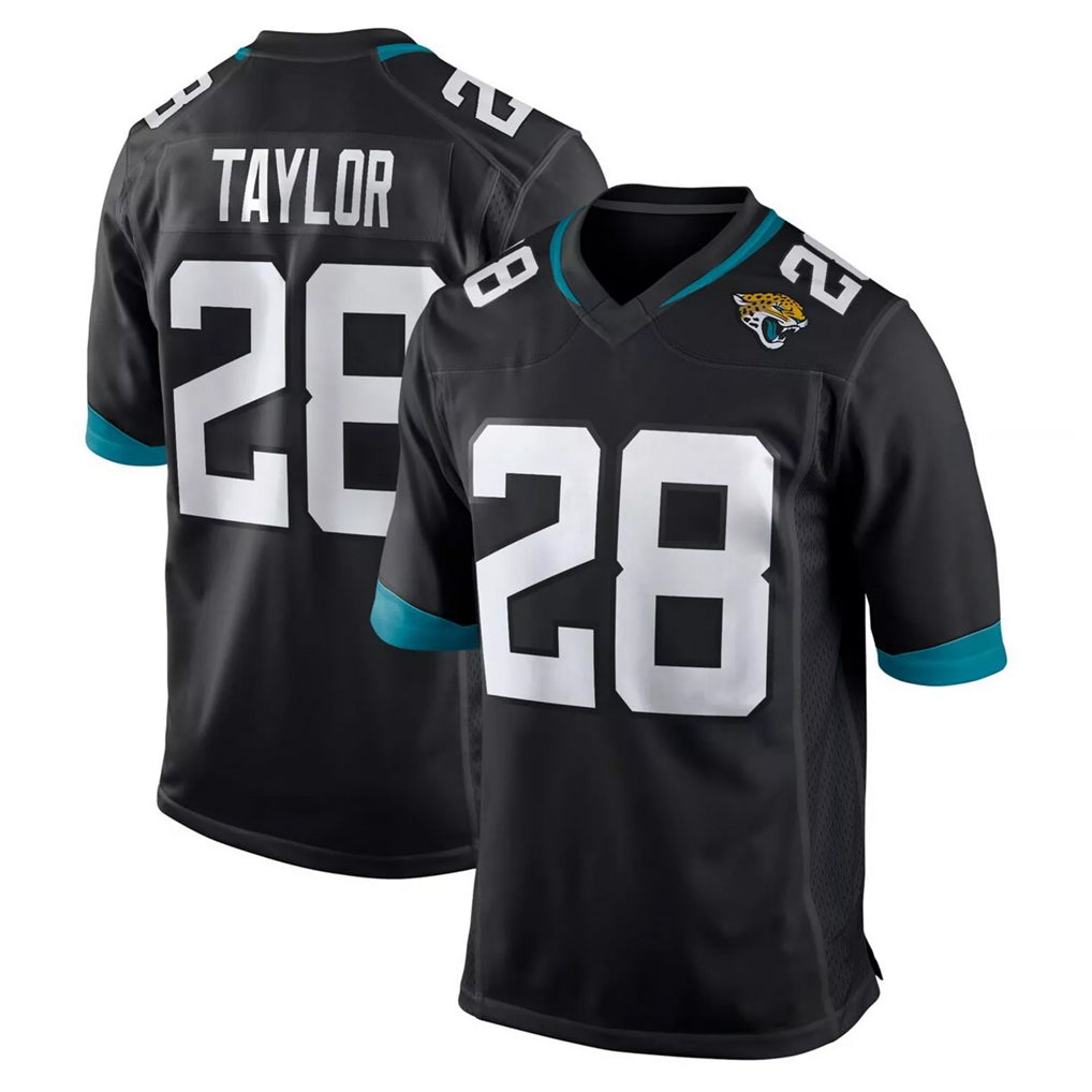 J.Jaguars #28 Fred Taylor Player Black Home Game BALCE Stitched Jerseys