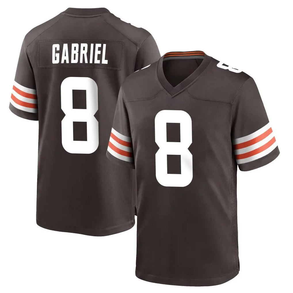 C.Browns #8 Dillon Gabriel Player Brown Home Game BALCE Stitched Jerseys