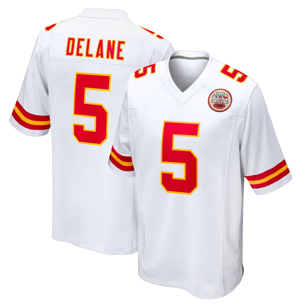KC.Chiefs #5 Mansoor Delane Player White Home Game BALCE Stitched Jerseys