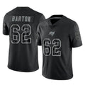 TB.Buccaneers #62 Graham Barton Player Black Reflective Limited Home Game BALCE Stitched Jerseys