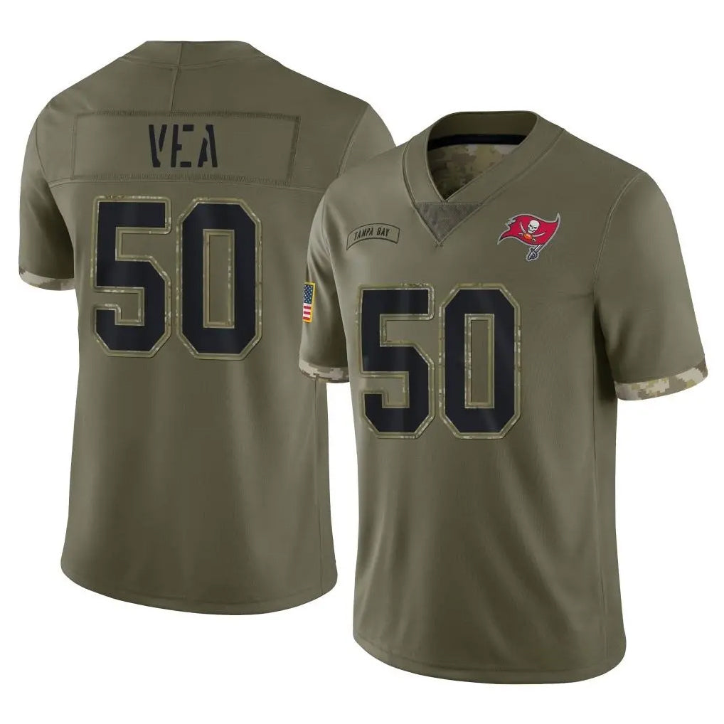 TB.Buccaneers #50 Vita Vea Player Olive Limited Salute To Service Home Game BALCE Stitched Jerseys