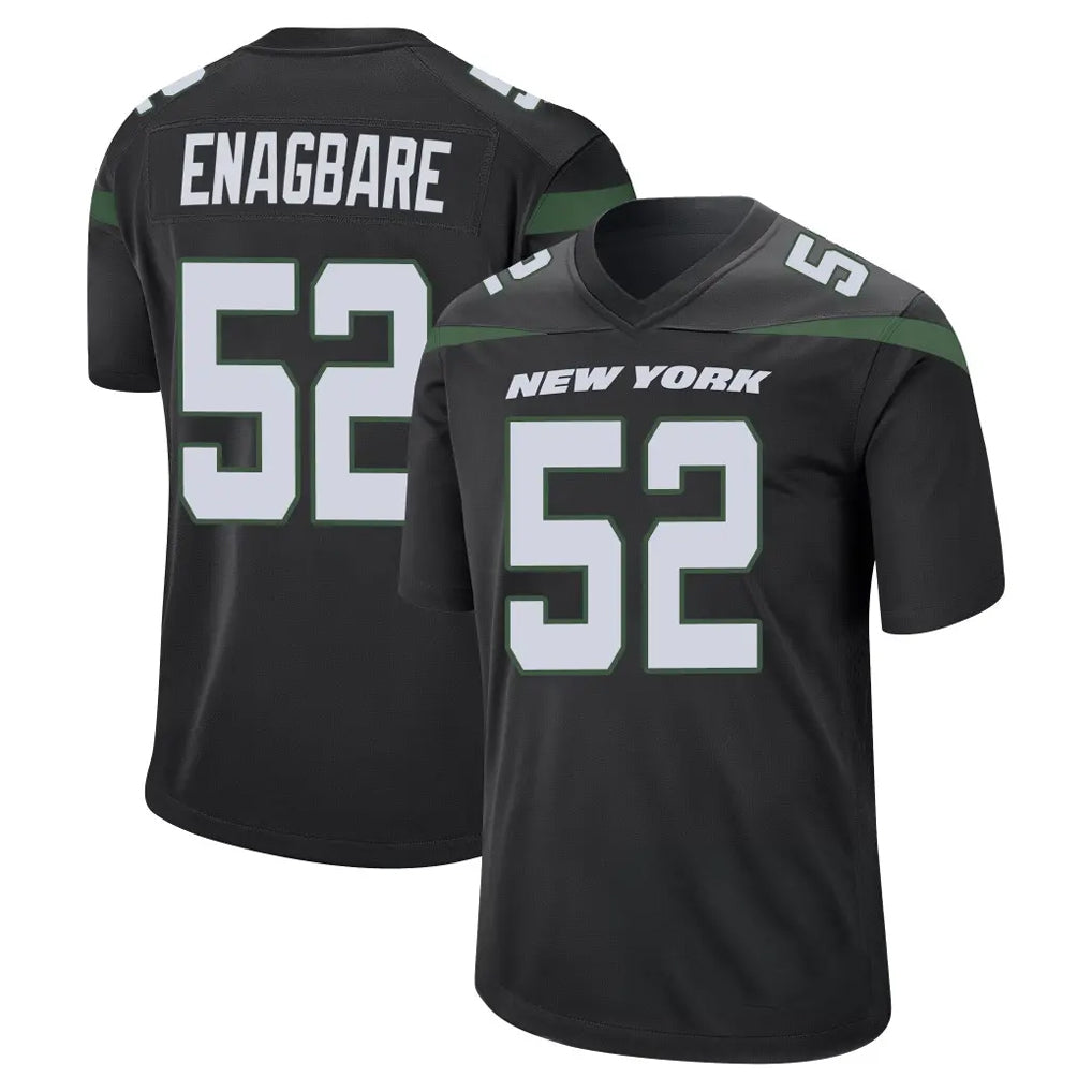 NY.Jets #52 Kingsley Enagbare Player Stealth Black Home Game BALCE Stitched Jerseys