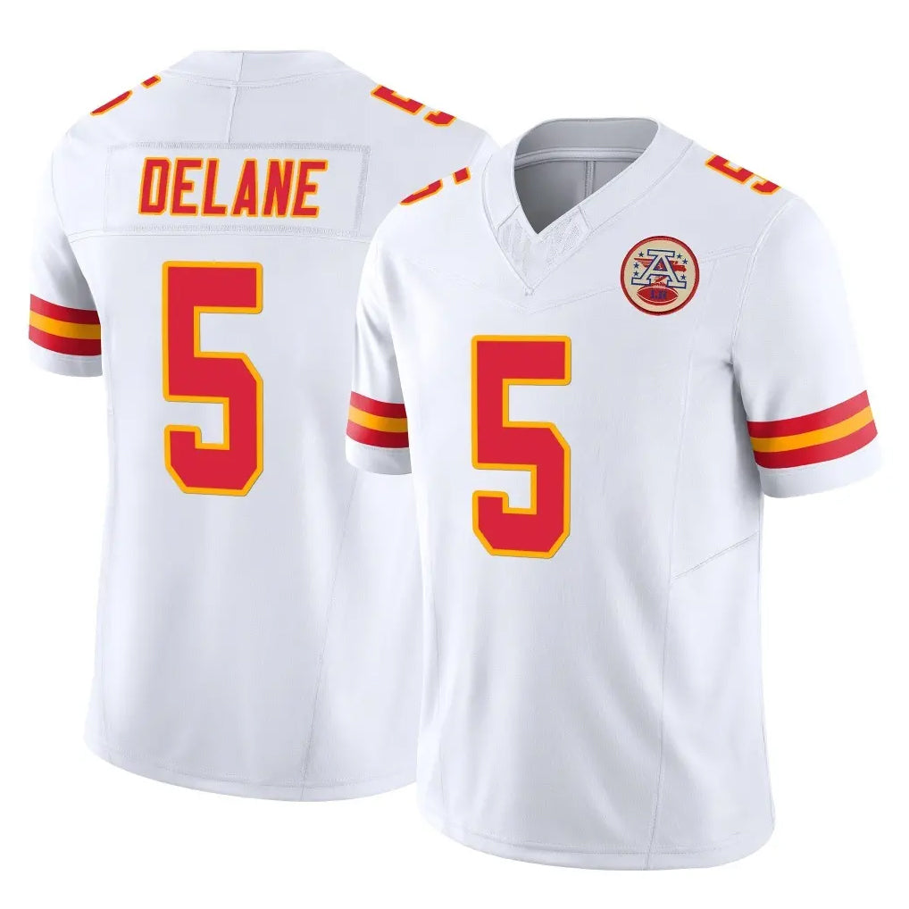KC.Chiefs #5 Mansoor Delane Player White Limited Vapor F.U.S.E. Home Game BALCE Stitched Jerseys