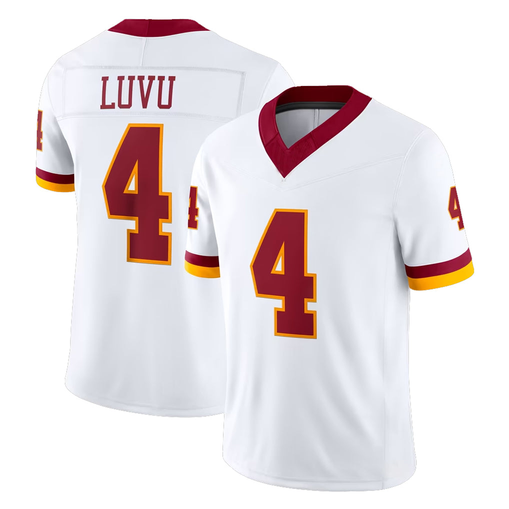 W.Commanders #4 Frankie Luvu Player White Limited Vapor F.U.S.E. Home Game BALCE Stitched Jerseys