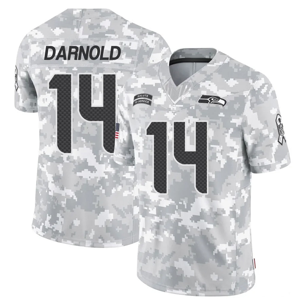 S.Seahawks #14 Sam Darnold Player Arctic Camo Limited Salute To Service Home Game BALCE Stitched Jerseys