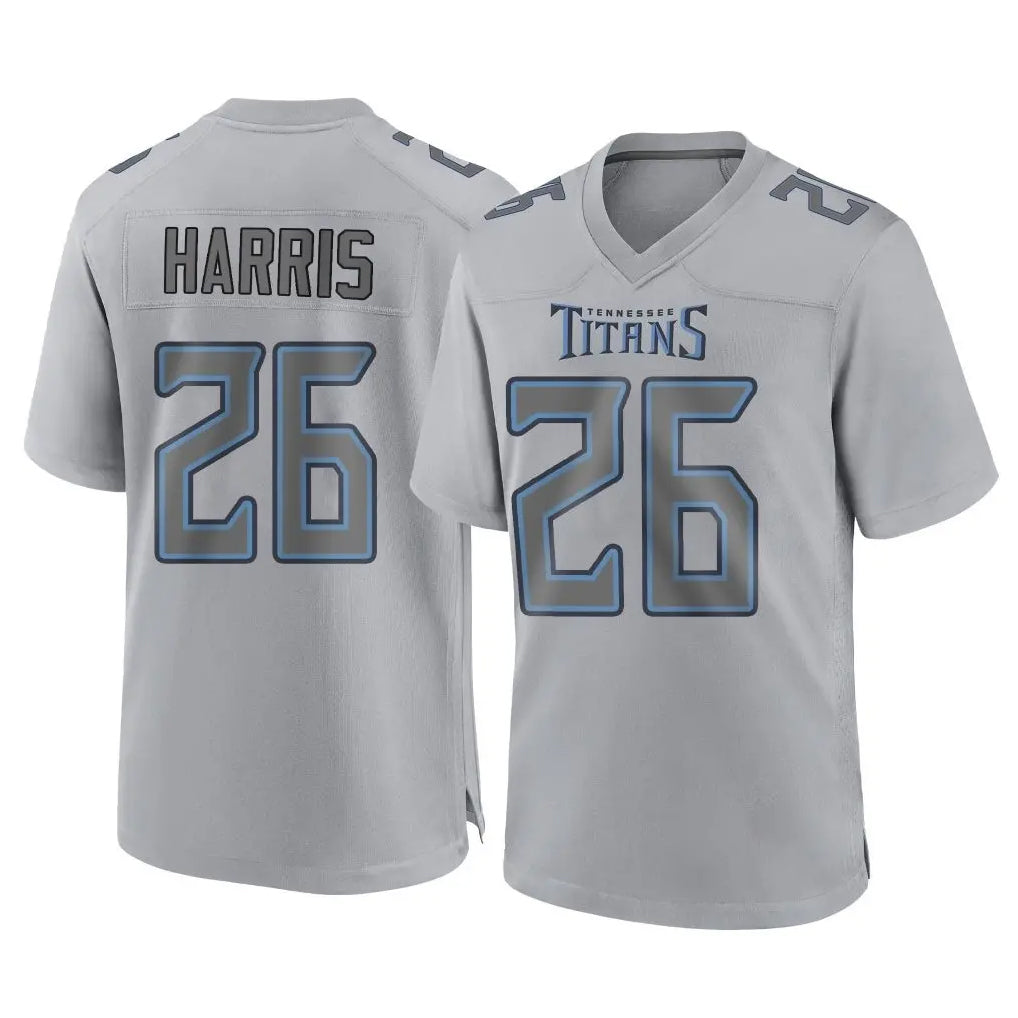 T.Titans #26 Marcus Harris Player Gray Atmosphere Fashion Home Game BALCE Stitched Jerseys
