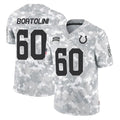 IN.Colts #60 Tanor Bortolini Player Arctic Camo Salute To Service Limited Game BALCE Stitched Jerseys