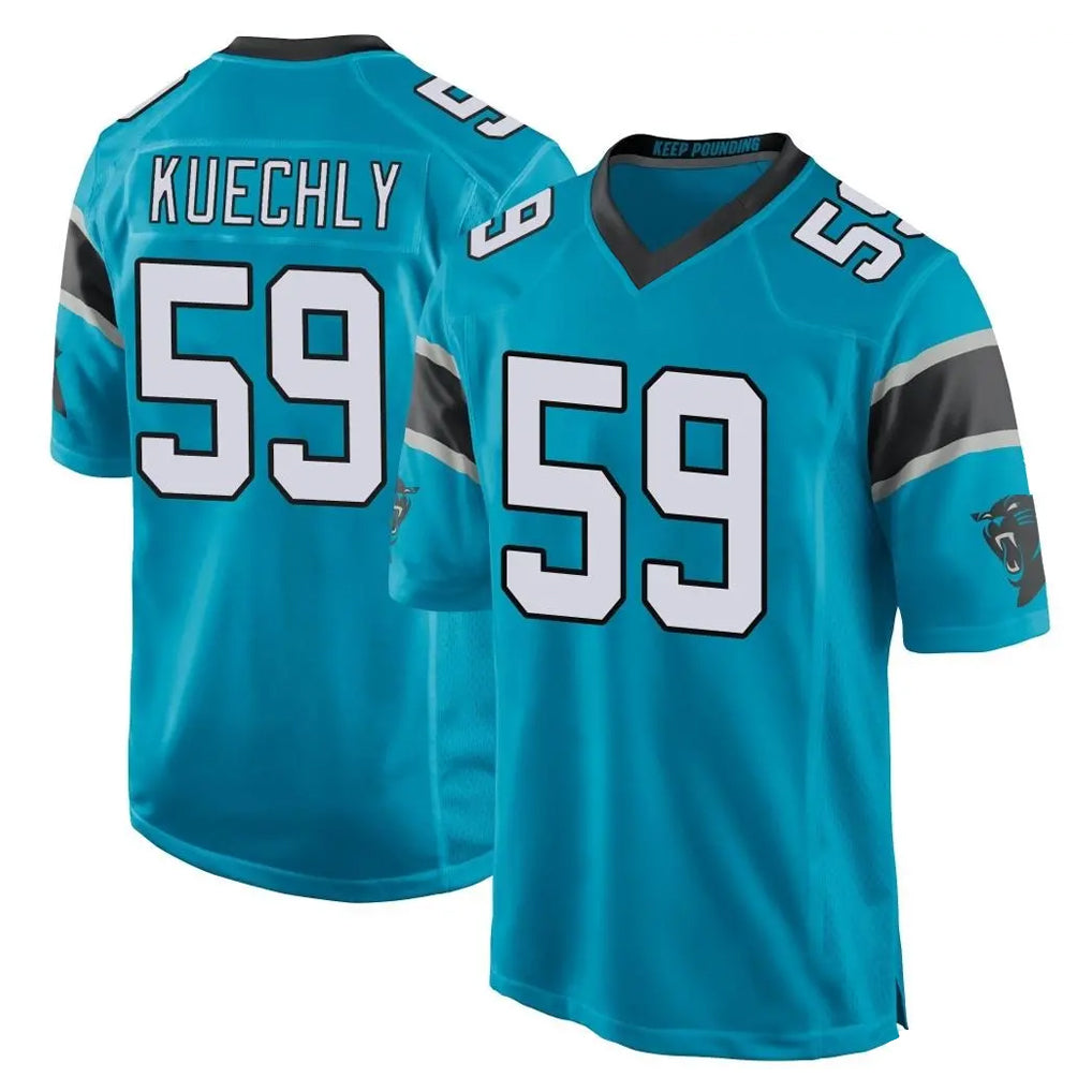 C.Panthers #59 Luke Kuechly Player Blue Game BALCE Stitched Jerseys