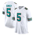 M.Dolphins #5 Jaylen Wright Player White Limited Home Game BALCE Stitched Jerseys