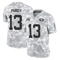 SF.49ers #13 Brock Purdy Player Arctic Camo Limited Salute To Service Home Game BALCE Stitched Jerseys
