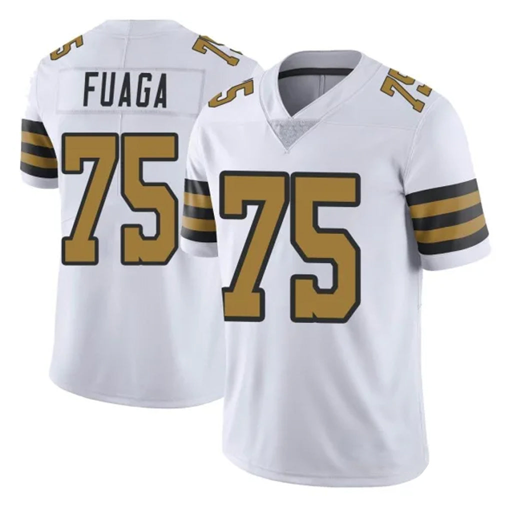 NO.Saints #75 Taliese Fuaga Player White Limited Color Rush Home Game BALCE Stitched Jerseys