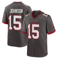 TB.Buccaneers #15 Tez Johnson Player Pewter Alternate Home Game BALCE Stitched Jerseys