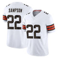 C.Browns #22 Dylan Sampson Player White Vapor F.U.S.E. Limited Home Game BALCE Stitched Jerseys