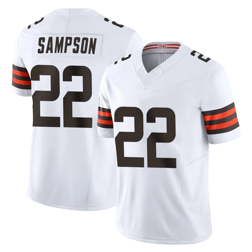 C.Browns #22 Dylan Sampson Player White Vapor F.U.S.E. Limited Home Game BALCE Stitched Jerseys