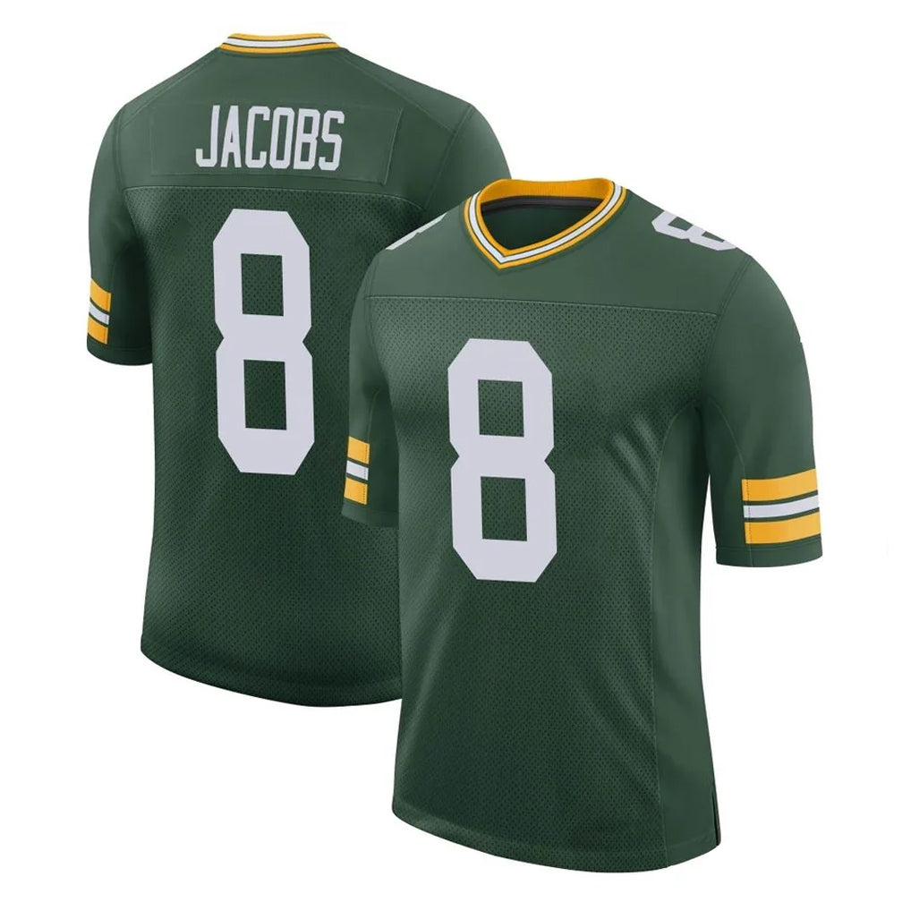 GB.Packers #8 Josh Jacobs Player Green Limited Classic Home Game BALCE Stitched Jerseys