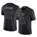 W.Commanders #52 Sonny Styles Player Black Limited Reflective Home Game BALCE Stitched Jerseys