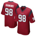 H.Texans #98 Sheldon Rankins Player Red Home Game BALCE Stitched Jerseys